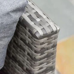 Outsunny 5-piece Half-Moon Outdoor Sectional Sofa, PE Rattan Wicker Furniture With Couch, Table & Cushions, Gray -Outsunny GUEST 92d210ad 682d 4675 9c43 070dc918ea6e