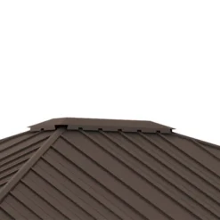 Outsunny 11.9" X 9.8" Hardtop Gazebo With Curtains And Netting, Permanent Pavilion Metal Roof Gazebo Canopy With Aluminum Frame And Top Hook, Gray -Outsunny GUEST 93515765 9fdd 4e30 a1fd bad59a9884d2