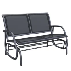 Outsunny 2-Person Outdoor Glider Bench Patio Double Swing Rocking Chair Loveseat W/Power Coated Steel Frame For Backyard Garden Porch 16 Outsunny 2-Person Outdoor Glider Bench Patio Double Swing Rocking Chair Loveseat W/Power Coated Steel Frame For Backyard Garden Porch -Outsunny GUEST 95e5bbd1 96ed 49a8 8df7 92623753ae11
