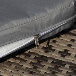 Outsunny 4-piece Cushioned Outdoor Rattan Wicker Round Sunbed Or Conversational Sofa Set With Sun Canopy For Lawn Garden Backyard Poolside, Gray -Outsunny GUEST 970db52f 21f8 44d6 b670 45ee795969b4