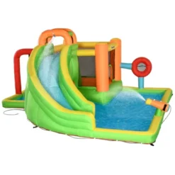 Outsunny 7-in-1 Inflatable Water Slide, Kids Castle Bounce House With Slide, Trampoline, Pool, Ball-target, Boxing Post, Without Air Blower -Outsunny GUEST 9d1aba84 04b5 4c8b ae34 7e1693ebb9d1
