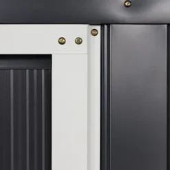 Outsunny 11' X 13' Metal Storage Shed Garden Tool House With Double Sliding Doors, 4 Air Vents For Backyard, Patio, Lawn Dark Gray -Outsunny GUEST 9d27788c 63c0 4c65 af37 fca7e07bc5a0