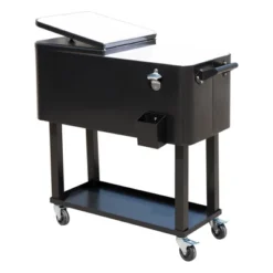 Outsunny 80 QT Rolling Cooling Bins Ice Chest On Wheels Outdoor Stand Up Drink Cooler Cart For Party 11 Outsunny 80 QT Rolling Cooling Bins Ice Chest On Wheels Outdoor Stand Up Drink Cooler Cart For Party -Outsunny GUEST 9d8bb816 f5e3 42d7 a662 60fa940fb333