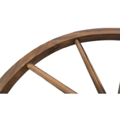 Outsunny 3.3ft Wooden Garden Bridge Arc Footbridge With Half-Wheel Style Railings & Solid Fir Construction, Stained Wood -Outsunny GUEST 9e36c166 55a0 401d aa27 2deb963770a4