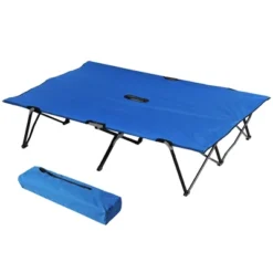 Outsunny 2 Person Folding Camping Cot, Portable Sleeping Cot With Carry Bag -Outsunny GUEST a1248b90 b487 468f 95da 136edc725f35