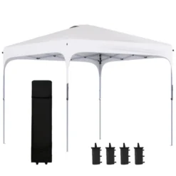 Outsunny 8' X 8' Pop Up Canopy, Foldable Gazebo Tent With Carry Bag With Wheels And 4 Leg Weight Bags For Outdoor Garden Patio Party -Outsunny GUEST a1af768e e210 4d06 801e ad4f8aebe728