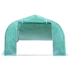Outsunny 26' X 10' X 7' Walk-In Greenhouse Tunnel, Large Gardening Plant Hot House With 12 Windows And Zipper Doors For Backyard -Outsunny GUEST a38a84ca 5602 453f 9a7d e450dbcebdb4