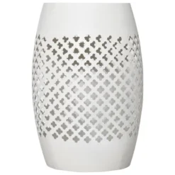 Outsunny Steel Patio End Table, Round Side Table With Hollow Drum Design, Accent Table For Outdoor And Indoor Use -Outsunny GUEST a610e660 370a 4edf 841b 5ec1e73178bb