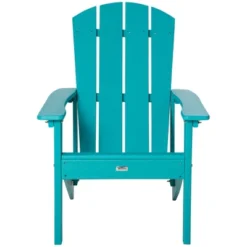 Outsunny Plastic Adirondack Chair, Outdoor Fire Pit Seating HDPE Lounger Chair With High Back And Wide Seat For Patio, Backyard, Garden -Outsunny GUEST a6a8b49e 50ae 400e aeff c005e65ce019
