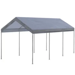 Outsunny 10' X 20' Carport, Portable Garage & Patio Canopy Tent, Adjustable Height, Anti-UV Cover For Car, Truck, Boat, Catering, Wedding -Outsunny GUEST a7472b89 947b 4a40 8a36 ea22a84b2f0f