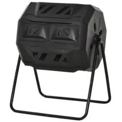 Outsunny Tumbling Compost Bin Outdoor 360° Dual Chamber Rotating Composter 43 Gallon -Outsunny GUEST a8f34664 16d5 49a0 8821 b30b32982e92