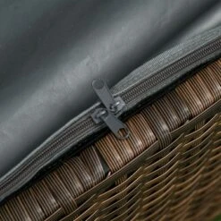 Outsunny Storage Bench Rattan Wicker Garden Deck Box Bin With Interior Waterproof Bag And Comfy Cushion, Gray -Outsunny GUEST aa4690a7 0988 409c 8b2e 7c84feb1ea64