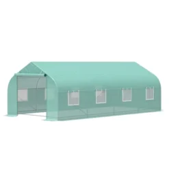 Outsunny 20' X 10' X 7' Tunnel Greenhouse Large Walk-In Warm House Deluxe High GardenHot House With 8 Roll Up Windows & Roll Up Door, Steel Frame -Outsunny GUEST aaa98e1b f3e2 4b65 9efd aa9a19a7d075