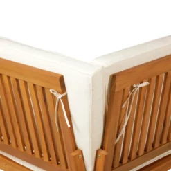 Outsunny 6 Piece L Shape Garden Sofa Set Solid Acacia Wood Garden Furniture Set With A Coffee Table For Yard And Bistro -Outsunny GUEST aba8e3b6 963a 4dfc bc37 ab417d25c71f