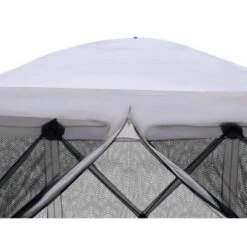 Outsunny 6-Sided Hexagon Pop Up Party Tent Gazebo With Mesh Netting Walls & Shaded Interior, 12' X 12' -Outsunny GUEST ac99f687 0495 408e a60a 4df6db3c3e64