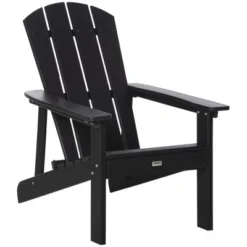 Outsunny Plastic Adirondack Chair, Outdoor Fire Pit Seating HDPE Lounger Chair With High Back And Wide Seat For Patio, Backyard, Garden -Outsunny GUEST afaa9e55 b6c6 41fc 8829 746097b6924f
