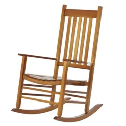 Outsunny Wooden Rocking Chair Indoor / Outdoor Rocker With High Back For Patio, Porch -Outsunny GUEST b3bb50fb 5fda 41e0 843e 0f3fd5972589