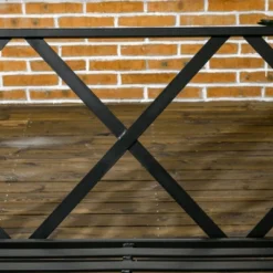 Outsunny 3-Seat Patio Swing Chair, Outdoor Canopy Swing Glider With Cushion With 3 Throw Pillows & Adjustable Shade For Porch, Black -Outsunny GUEST b419ef38 5109 4882 b061 c01f555a0109