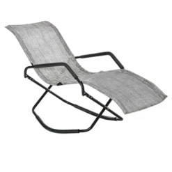 Outsunny Garden Rocking Sun Lounger Outdoor Zero-gravity Folding Reclining Rocker Lounge Chair For Sunbathing -Outsunny GUEST b48f09be 5820 4769 ba95 b9fba7f18e26