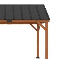 Outsunny 12' X 11' Hardtop Gazebo Canopy With Solid Wooden Frame And Waterproof Asphalt Roof, For Patio, Backyard, Deck, Porch, Brown -Outsunny GUEST b492a32e 569f 4a22 b557 c4e6ba914038
