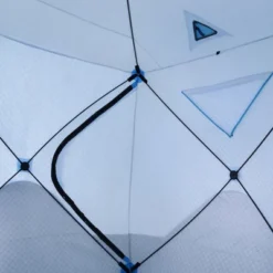 Outsunny 4 Person Ice Fishing Shelter With Padded Walls, Thermal Waterproof Portable Pop Up Ice Tent With 2 Doors, Light Blue -Outsunny GUEST b691c701 e66a 4ef8 ac79 bd9159773495