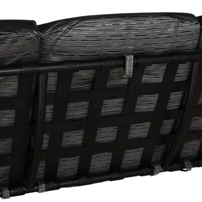 Outsunny 3-Person Patio Porch Swing With Adjustable Canopy For Adults, Steel Frame, Tufted Cushions, Armrests 6 Outsunny 3-Person Patio Porch Swing With Adjustable Canopy For Adults, Steel Frame, Tufted Cushions, Armrests - Image 6