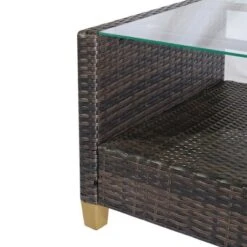 Outsunny 4 Pieces Patio Furniture Sets Rattan Wicker Chair W/ Table Outdoor Conversation Set With Cushion For Backyard Porch Garden Poolside And Deck -Outsunny GUEST b8372461 f6fb 4d9b 8f69 0a1ecba52525