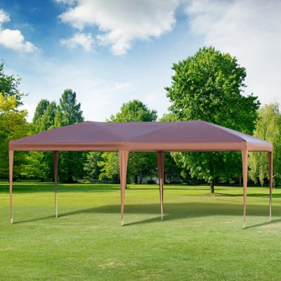 Outsunny 10' X 20' Pop Up Canopy With Sturdy Frame, UV Fighting Roof, Carry Bag For Patio, Backyard, Beach, Garden 1 Outsunny 10' X 20' Pop Up Canopy With Sturdy Frame, UV Fighting Roof, Carry Bag For Patio, Backyard, Beach, Garden