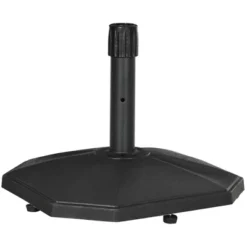 Outsunny 48lbs Patio Umbrella Base, Concrete, 18" Outdoor Umbrella Stand Holder For Parasol Poles 1.25", 1.34", And 1.5" Dia, Black -Outsunny GUEST bc9a25af 0fa9 4af5 9e7f 0bbe8b1f69fd