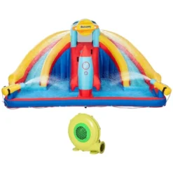 Outsunny 5-in-1 Inflatable Water Slide, Kids Castle Bounce House With Slide, Pool, Basket, Climbing Wall, Carry Bag, Repair Patches -Outsunny GUEST bcd0b6da 312c 4c40 9d7c 5e6388ed68a8