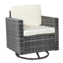 Outsunny Rattan Wicker Swivel Rocking Chair With Armrest, Soft Thick Cushions, Outdoor Club Chair With Steel Frame For Patio, Lawn, Garden, Yard 12 Outsunny Rattan Wicker Swivel Rocking Chair With Armrest, Soft Thick Cushions, Outdoor Club Chair With Steel Frame For Patio, Lawn, Garden, Yard -Outsunny GUEST bfb4ecbe 445c 4c96 a6f3 0b321ba8fe68