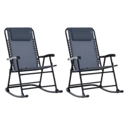 Outsunny Set Of 2 Rocking Chairs Patio Lawn Chair Beach Reclining Folding Chairs With Pillow, Outdoor Portable Recliner For Camping Fishing Beach 15 Outsunny Set Of 2 Rocking Chairs Patio Lawn Chair Beach Reclining Folding Chairs With Pillow, Outdoor Portable Recliner For Camping Fishing Beach -Outsunny GUEST bfeb5187 d70d 43a5 80d9 e2e6161cca1b