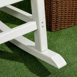 Outsunny 2 Pc Outdoor Rocking Chair, Traditional Slatted Porch Rocker With Armrests, Waterproof HDPE, Light Gray -Outsunny GUEST c014ec6a ae9b 47e7 99fc 1474bc8fee4c