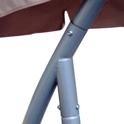 Outsunny 3 Person Patio Swing Seats, Porch Swing With Stand And Adjustable Canopy Outdoor Swing Chair Bench For Garden, Poolside -Outsunny GUEST c292e65a 3d8c 4930 8d6e 3626dccb9fcc