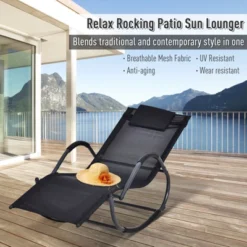 Outsunny Rocking Chair, Zero Gravity Patio Chaise Sun Lounger, Outdoor Rocker, Glider Lounge Chair, UV Water Resistant With Pillow, For Lawn, Garden Or Pool 16 Outsunny Rocking Chair, Zero Gravity Patio Chaise Sun Lounger, Outdoor Rocker, Glider Lounge Chair, UV Water Resistant With Pillow, For Lawn, Garden Or Pool -Outsunny GUEST c67aa772 6a0e 4414 98f6 046e9bb4f55d