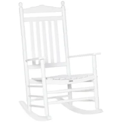 Outsunny Traditional Wooden High-Back Rocking Chair For Porch, Indoor/Outdoor -Outsunny GUEST cdfa0485 a569 44b0 b1ae 22186386a89b