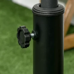 Outsunny 52lbs Resin Patio Umbrella Base With Wheels And Retractable Handles, 20.75" Outdoor Umbrella Stand Holder For Poles 1.5" - 1.9" Dia, Black -Outsunny GUEST cef89bc7 19f1 4572 91d5 92e6686b9b97