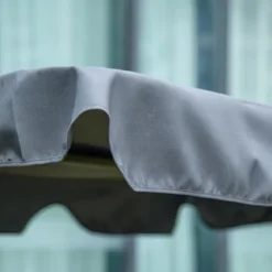 Outsunny 3-Person Porch Swing With Stand, Outdoor Swing For Patio Porch With Tilt Canopy & Comfortable Swing Bench-Style Seat, Steel Frame, Gray -Outsunny GUEST d07e2665 f145 4b62 a57c 2b66ec66dff3