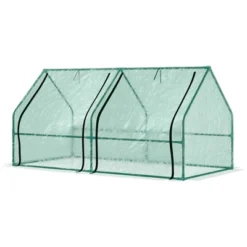 Outsunny 6' X 3' X 3' Mini Greenhouse Portable Hot House With Large Zipper Doors & Water/UV PE Cover For Outdoor And Garden, Green -Outsunny GUEST d2b5104a 8ccb 46b3 89a4 ee65087c6a12
