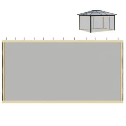 Outsunny 10' X 10' Replacement Mesh Sidewall Netting For Patio Gazebos And Canopy Tents With Zippers (Sidewall Only), Beige 7 Outsunny 10' X 10' Replacement Mesh Sidewall Netting For Patio Gazebos And Canopy Tents With Zippers (Sidewall Only), Beige -Outsunny GUEST d33742cf 4c37 4eb5 b858 e4fba5d695ed