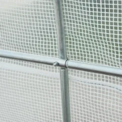 Outsunny 15' X 7' X 7' Walk-In Tunnel Greenhouse, Large Garden Hot House Kit With 6 Roll-up Windows & Roll Up Door, Steel Frame, White -Outsunny GUEST d3c8710c 48eb 4fa7 ac95 57d6b7a63b5b