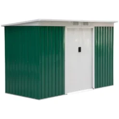 Outsunny 9' X 4' Metal Garden Storage Shed Tool House With Sliding Door Spacious Layout & Durable Construction For Backyard, Patio, Lawn -Outsunny GUEST d41c1fcc 17db 468a 98b8 1b7534939330