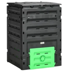 Outsunny 120 Gallon Compost Bin, Large Composter With 80 Vents And 2 Sliding Doors, Lightweight & Sturdy -Outsunny GUEST d546bf3f 8c44 4bb7 be0e e3984989e3ac