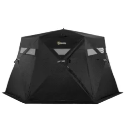 Outsunny 4 Person Insulated Ice Fishing Shelter 360-Degree View, Pop-Up Portable Ice Fishing Tent With Carry Bag, Two Doors And Anchors, Black 7 Outsunny 4 Person Insulated Ice Fishing Shelter 360-Degree View, Pop-Up Portable Ice Fishing Tent With Carry Bag, Two Doors And Anchors, Black -Outsunny GUEST d5618057 9b69 4f72 a3c7 cc770ce50bd3