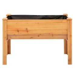 Outsunny 48'' Fir Wood Raised Garden Bed With Tool Hooks, Elevated Planter Box Stand With Unique Funnel Design For Backyard, Patio To Grow Vegetables -Outsunny GUEST d89c3fce ca49 4feb b405 82b368c08dfe