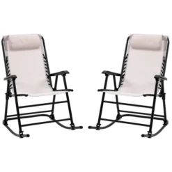 Outsunny Set Of 2 Rocking Chairs Patio Lawn Chair Beach Reclining Folding Chairs With Pillow, Outdoor Portable Recliner For Camping Fishing Beach 14 Outsunny Set Of 2 Rocking Chairs Patio Lawn Chair Beach Reclining Folding Chairs With Pillow, Outdoor Portable Recliner For Camping Fishing Beach -Outsunny GUEST da5a88be de52 4ea1 a265 1efc63c085fd