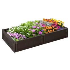 Outsunny 48" X 24" X 8" Raised Garden Bed Kit, Raised Planter Box Above Ground Graden For Flowers/Herb/Vegetables Outdoor Backyard With Easy Assembly -Outsunny GUEST dbec0df5 1ebf 459e 8630 55239a7f2186