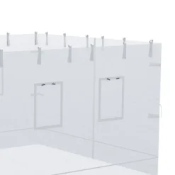 Outsunny Canopy Screen Walls, Replacement Netting With 6 Service Windows And 1 Door, For 10' X 10' Canopy Tent, White -Outsunny GUEST dc535cff ff05 4b8f ac3d 608759b46242