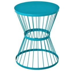 Outsunny 16" Steel Patio End Table, Side Table With Hourglass Design, Accent Table For Outdoor And Indoor Use -Outsunny GUEST e00c383d 5436 4982 af43 ce34f9403f04