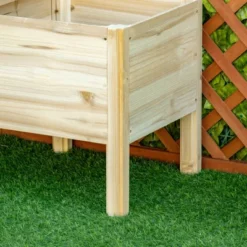 Outsunny 49'' X 18'' X 43'' 3-Tier Raised Garden Bed W/ Storage Shelf, Wood Raised Garden Boxes, Freestanding Wooden Plant Stand -Outsunny GUEST e65d4e64 dd08 49a1 9eef aa64df467636